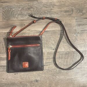 Dooney & Bourke Dark Brown Leather Crossbody Bag